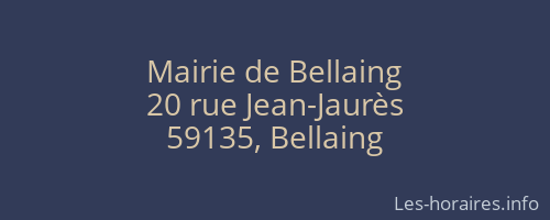 Mairie de Bellaing