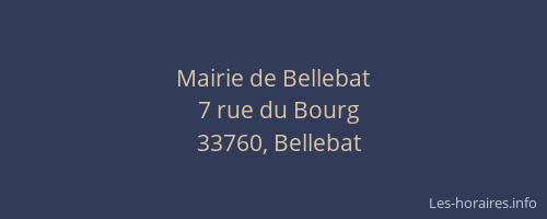 Mairie de Bellebat