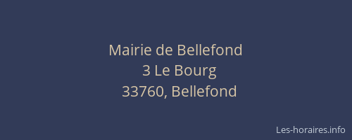 Mairie de Bellefond