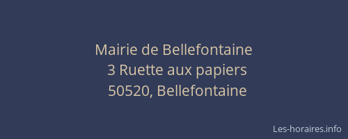 Mairie de Bellefontaine
