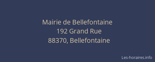 Mairie de Bellefontaine