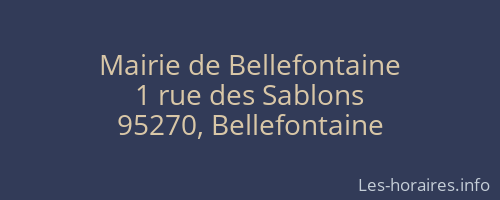 Mairie de Bellefontaine