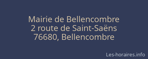 Mairie de Bellencombre