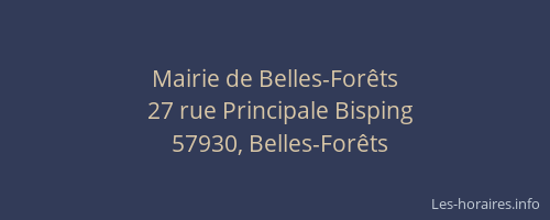 Mairie de Belles-Forêts