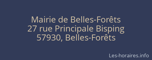 Mairie de Belles-Forêts