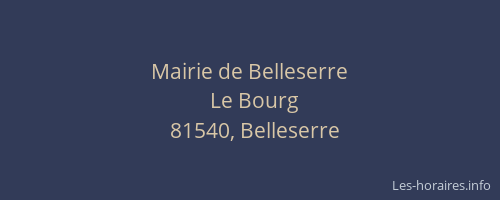 Mairie de Belleserre