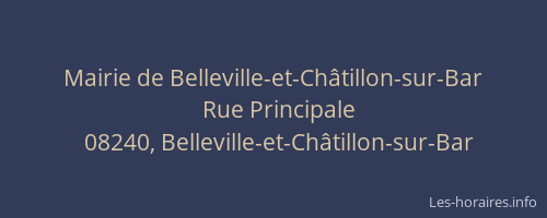 Mairie de Belleville-et-Châtillon-sur-Bar