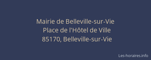 Mairie de Belleville-sur-Vie