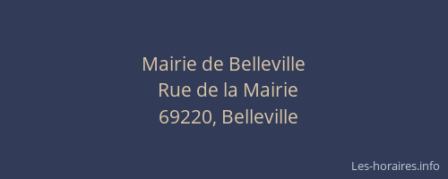 Mairie de Belleville