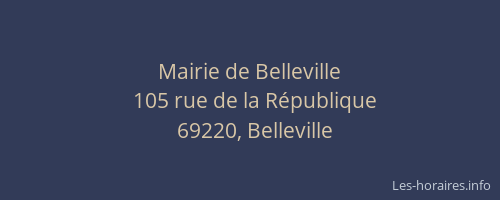 Mairie de Belleville