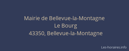 Mairie de Bellevue-la-Montagne