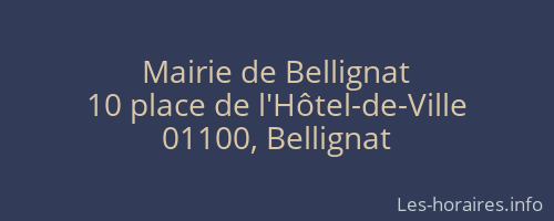Mairie de Bellignat