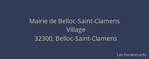 Mairie de Belloc-Saint-Clamens