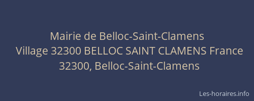 Mairie de Belloc-Saint-Clamens