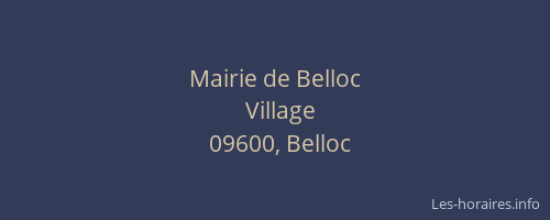 Mairie de Belloc