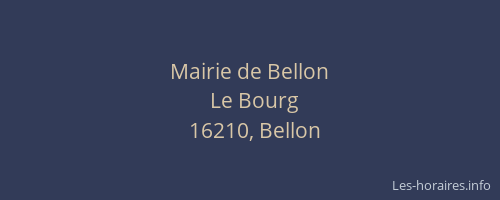 Mairie de Bellon