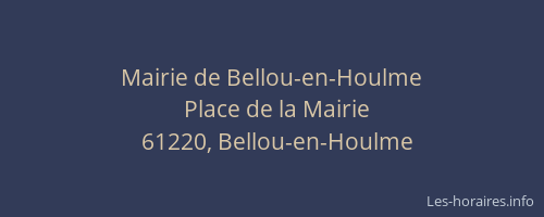 Mairie de Bellou-en-Houlme
