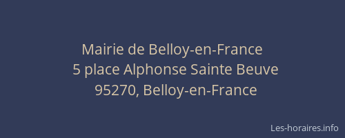 Mairie de Belloy-en-France
