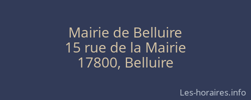 Mairie de Belluire