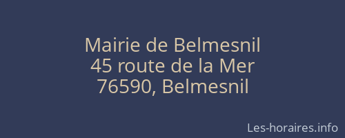 Mairie de Belmesnil
