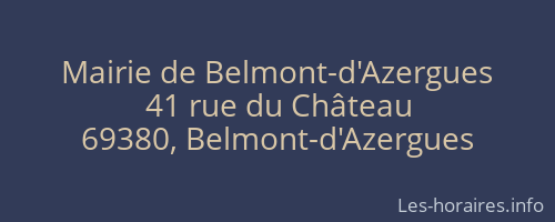 Mairie de Belmont-d'Azergues