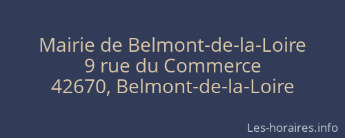 Mairie de Belmont-de-la-Loire
