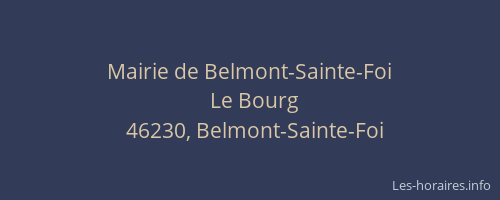 Mairie de Belmont-Sainte-Foi