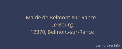 Mairie de Belmont-sur-Rance