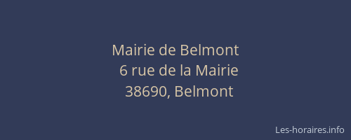 Mairie de Belmont