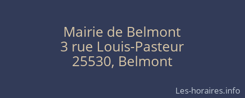 Mairie de Belmont