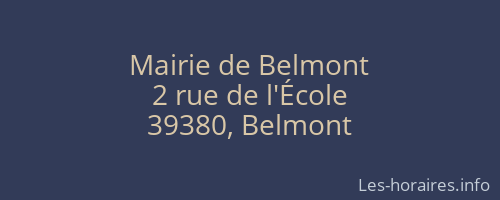 Mairie de Belmont