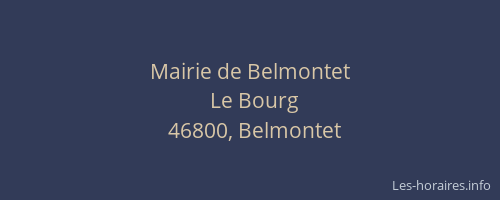 Mairie de Belmontet