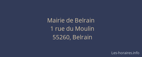Mairie de Belrain