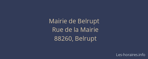 Mairie de Belrupt