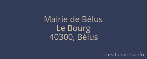 Mairie de Bélus
