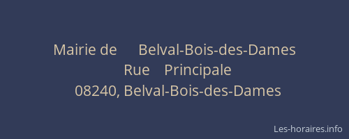 Mairie de      Belval-Bois-des-Dames