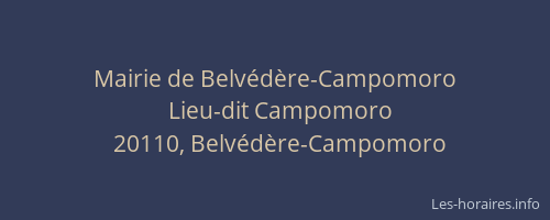 Mairie de Belvédère-Campomoro