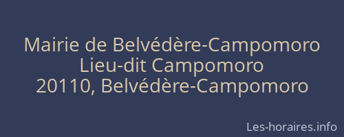 Mairie de Belv&eacute;d&egrave;re-Campomoro