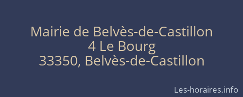 Mairie de Belvès-de-Castillon