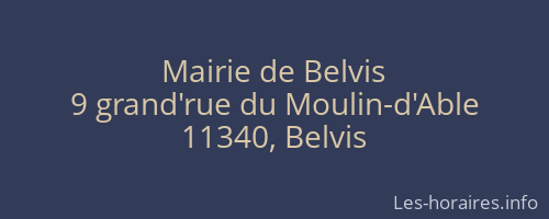 Mairie de Belvis