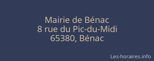 Mairie de Bénac