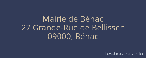 Mairie de Bénac