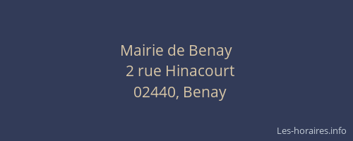 Mairie de Benay