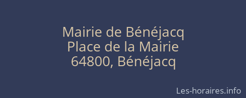 Mairie de Bénéjacq