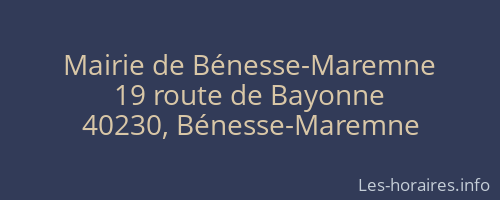 Mairie de Bénesse-Maremne