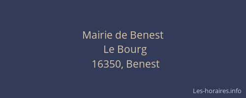 Mairie de Benest
