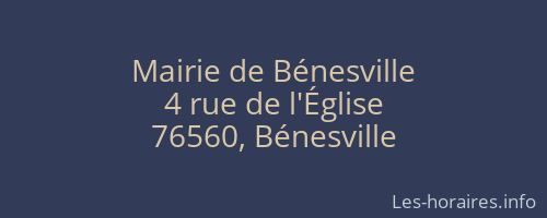 Mairie de Bénesville