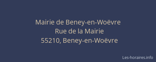 Mairie de Beney-en-Wo&euml;vre