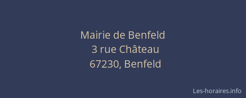 Mairie de Benfeld