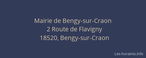 Mairie de Bengy-sur-Craon